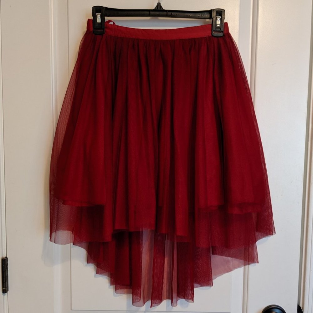 My Michelle Red Layered Tulle Skirt
